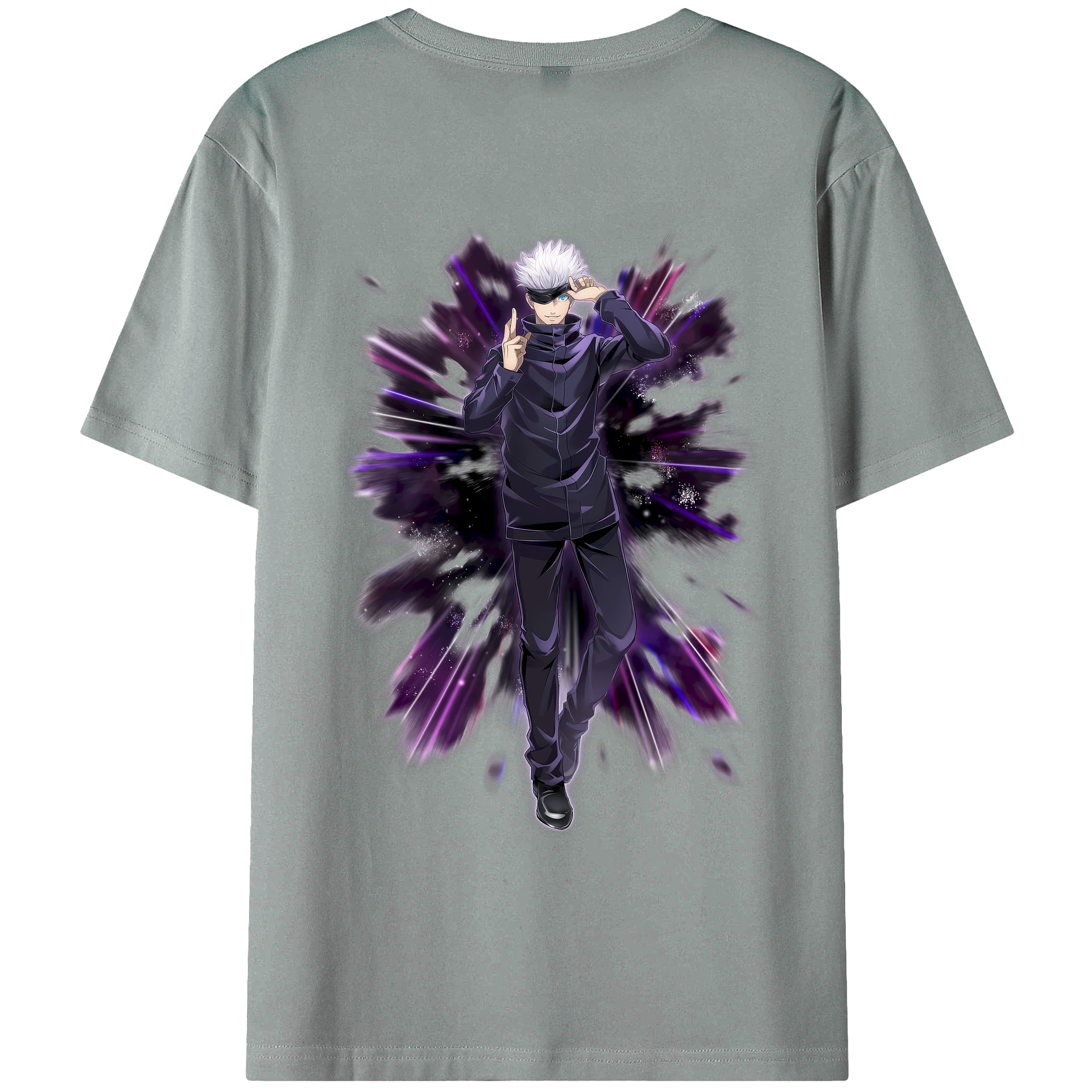 （画像用） 呪術廻戦 Jujutsu Kaisen 綿100％ メンズ半袖Tシャツ（バックプリント） 通気性
